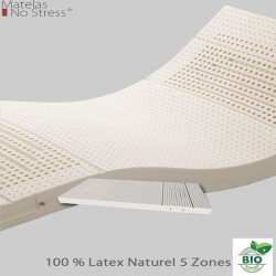 Le Matelas Bio 100 % latex naturel demi corbeille 150x190