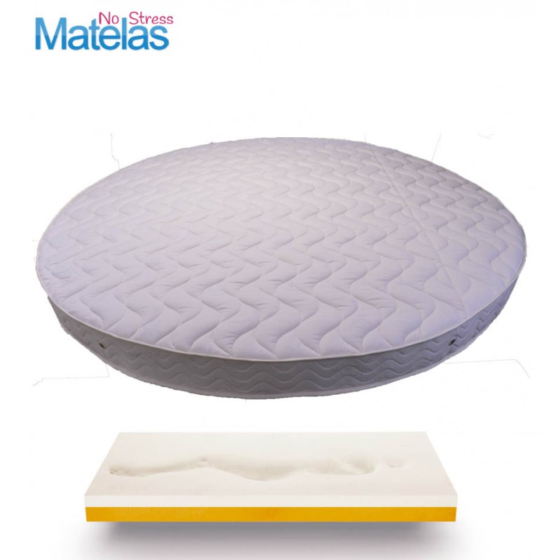 Matelas Rond 200 en Mousse à Mémoire De Forme