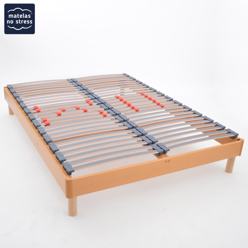 Sommier 160x200 à lattes Déco Hêtre Sommier 160x200 à lattes Déco Hêtre