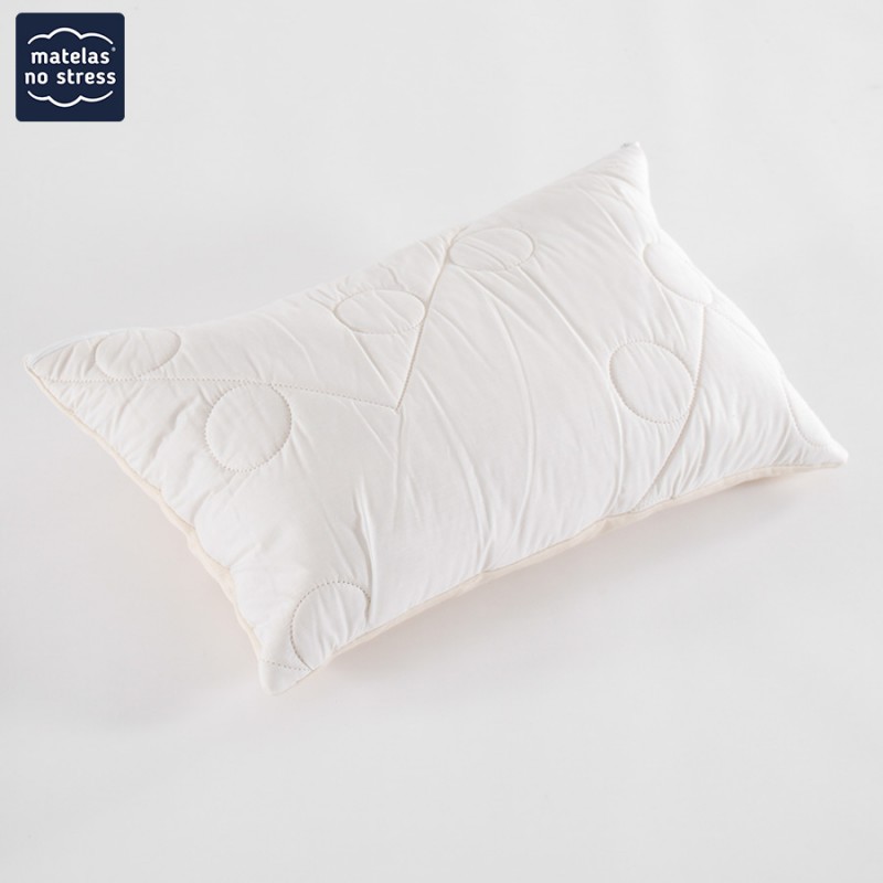 Oreiller bio 65x65 en latex naturel et laine bio Oreiller bio 65x65 en latex naturel et laine bio