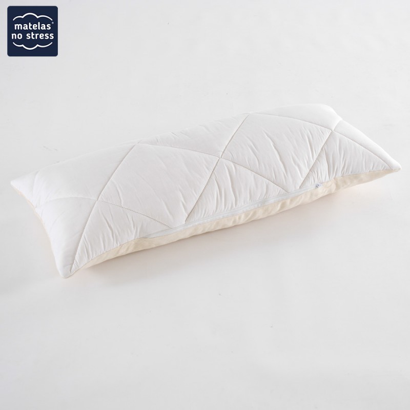 Traversin 140 cm coton moelleux blanc