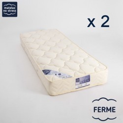 Matelas 2x80x200 Latex Ergo Form FERME 21 cm.