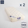 Matelas 2x80x200 Latex Ergo Form FERME 21 cm.