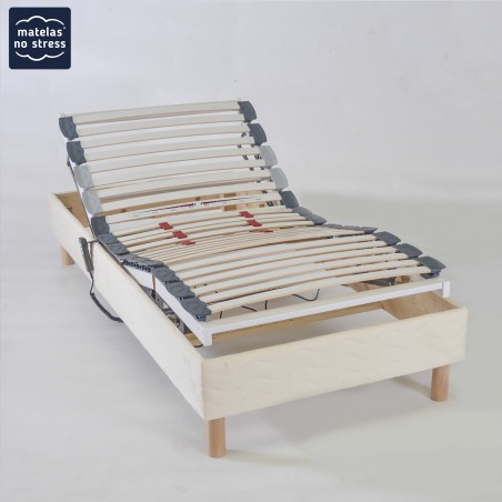Sommier 90x220 Relaxation Electrique pour entourage bois de lit 180x220 Sommier 90x220 Relaxation Electrique pour entourage bois de lit 180x220