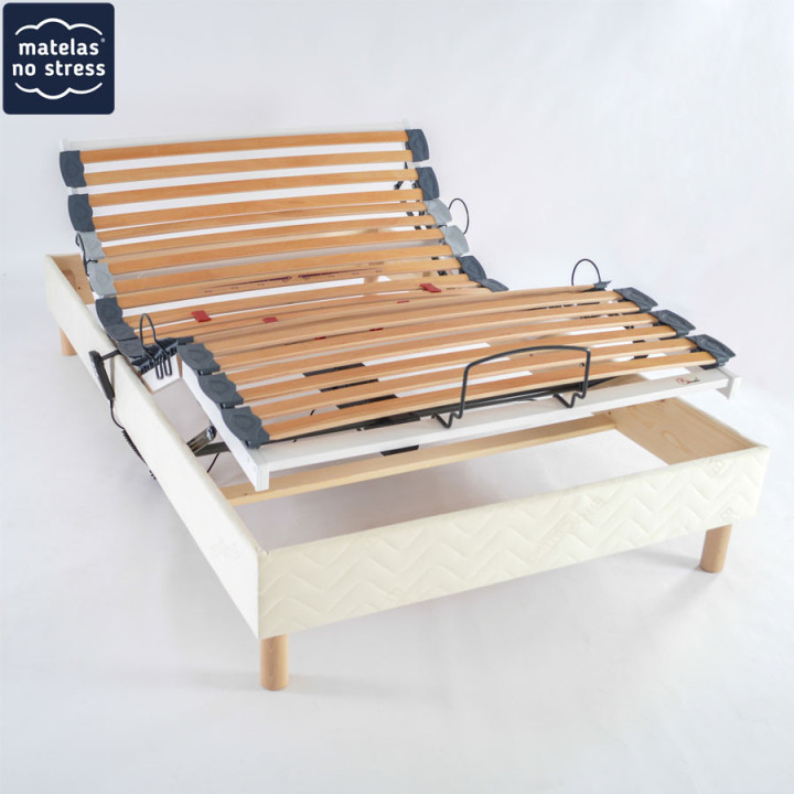 Sommier relaxation électrique et ergonomique 5 plis