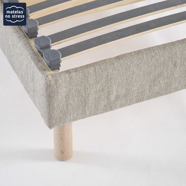 Sommier à lattes déco coloris lin