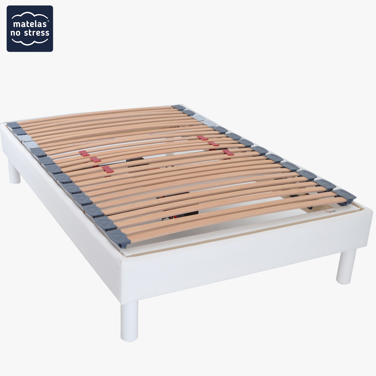 Lit électrique 120 Cm Avec Sommier Et Matelas - Occasion En Bon état, Gris/bleu, Marque Maxcolchon