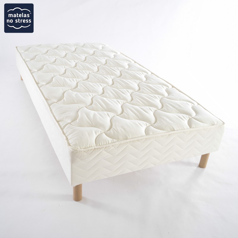 Gedésica SOMMIER TAPISSIER 90 X 190 X 15 + 4 Pieds Offert, MDF et