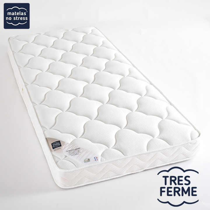 Matelas mousse ferme 80x190 12 cm pour gain de place