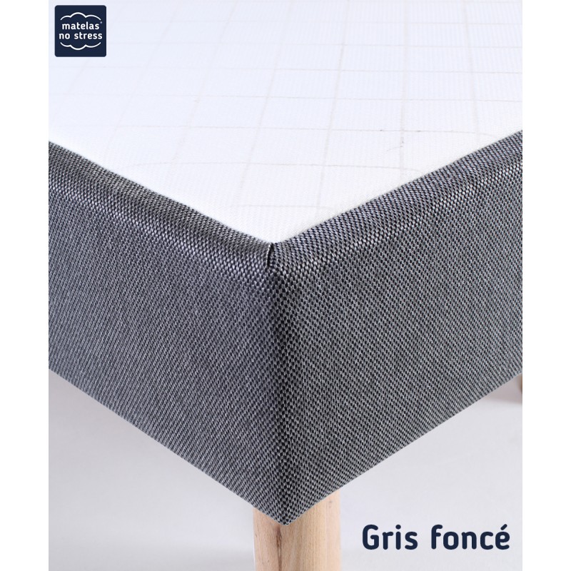 finition de notre sommier 80x200 coloris gris foncé finition de notre sommier 80x200 coloris gris foncé