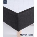 finition de notre sommier 90x190 coloris marron foncé