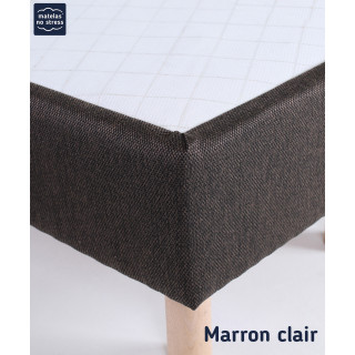 finition de notre sommier 120x190 coloris marron clair