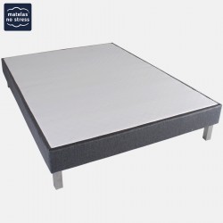 sommier tapissier 140x190 gris - Matelas No Stress