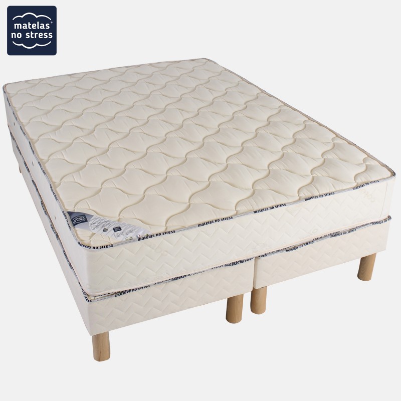 Ensemble Matelas latex ep15cm 140x190cm + Sommier