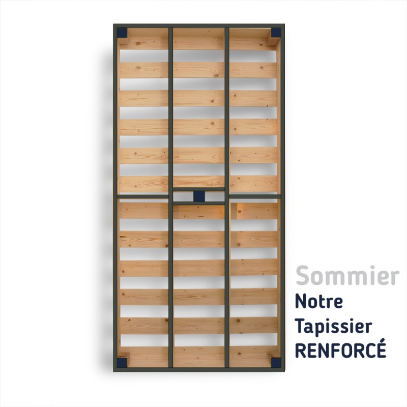 Sommier Tapissier renforcé Lattes fixes