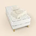 Ensemble Matelas Mousse Ferme et Sommier, Couette et Oreiller