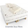 Ensemble Matelas sommier Ferme 2 personnes + Couette + Oreiller
