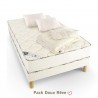 Ensemble lit 140x190 pas cher matelas mousse, sommier, couette, oreiller