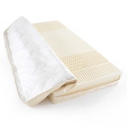 Matelas housse avec zip sur 3 côté, housse lavable en latex naturel