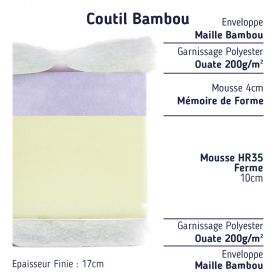 Matelas memoire de forme et mousse 100x190 ferme et moelleux