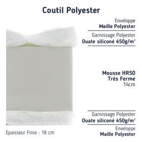 Matelas mousse 90x220, confort très ferme 2