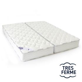 Matelas 2x70x190 accueil moelleux soutien latex très ferme