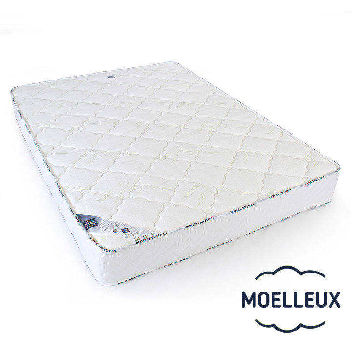 Matelas 200x200 ultra moelleux enveloppant avec fermeté renforcée