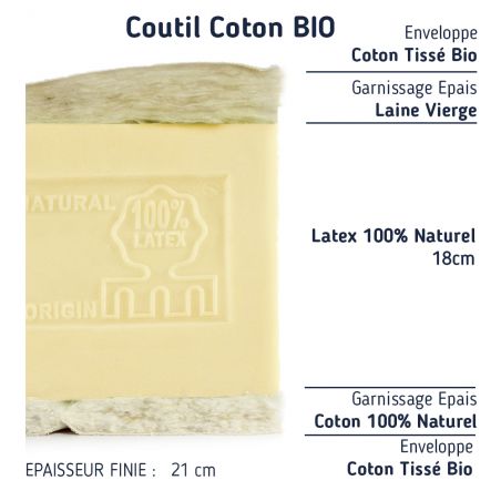 Privilège Matelas 80x210 latex Naturel Bio Haut de Gamme Privilège Matelas 80x210 latex Naturel Bio Haut de Gamme