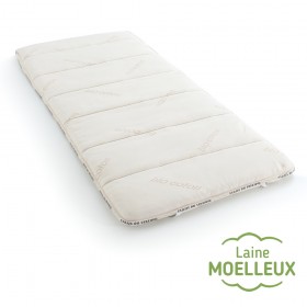 surmatelas en laine naturelle et au confort moelleux taille 120x200