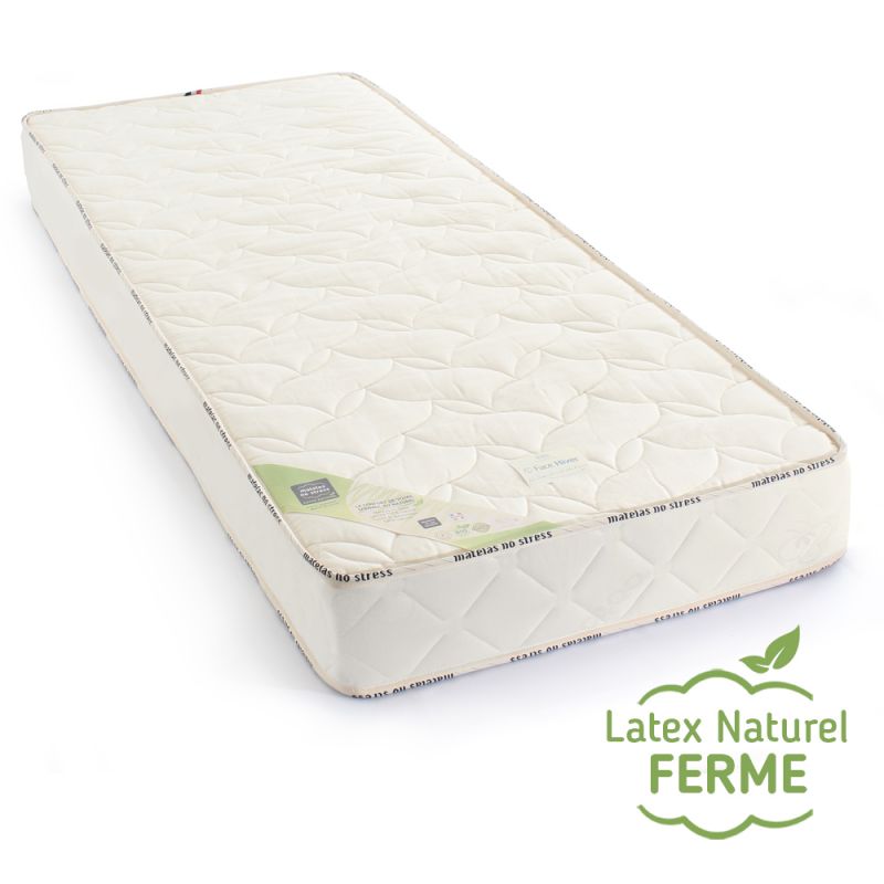 matelas 100% latex naturel 80x190 ferme, grand confort