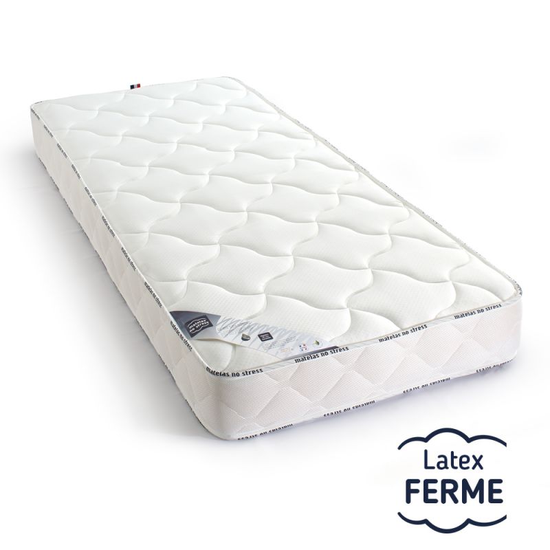 Matelas 90x190 cm de latex ferme avec 3 zones de confort