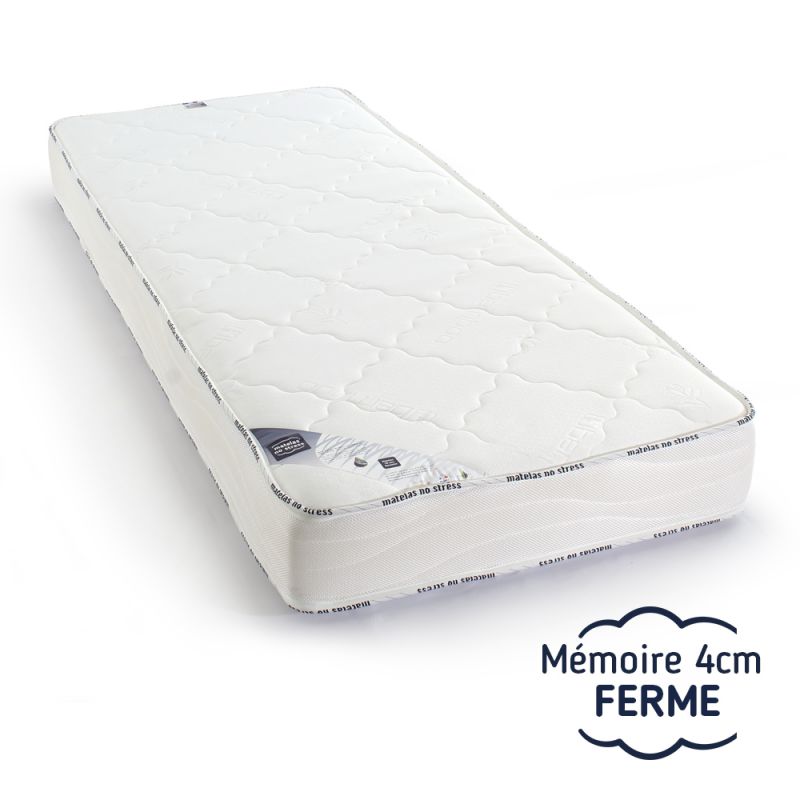 Matelas 90x200 orthopédique ferme latex et mousse mémoire - Matelas No  Stress