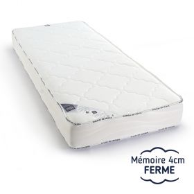 matelas 90x190 cm en mémoire de forme moelleux et latex ferme 