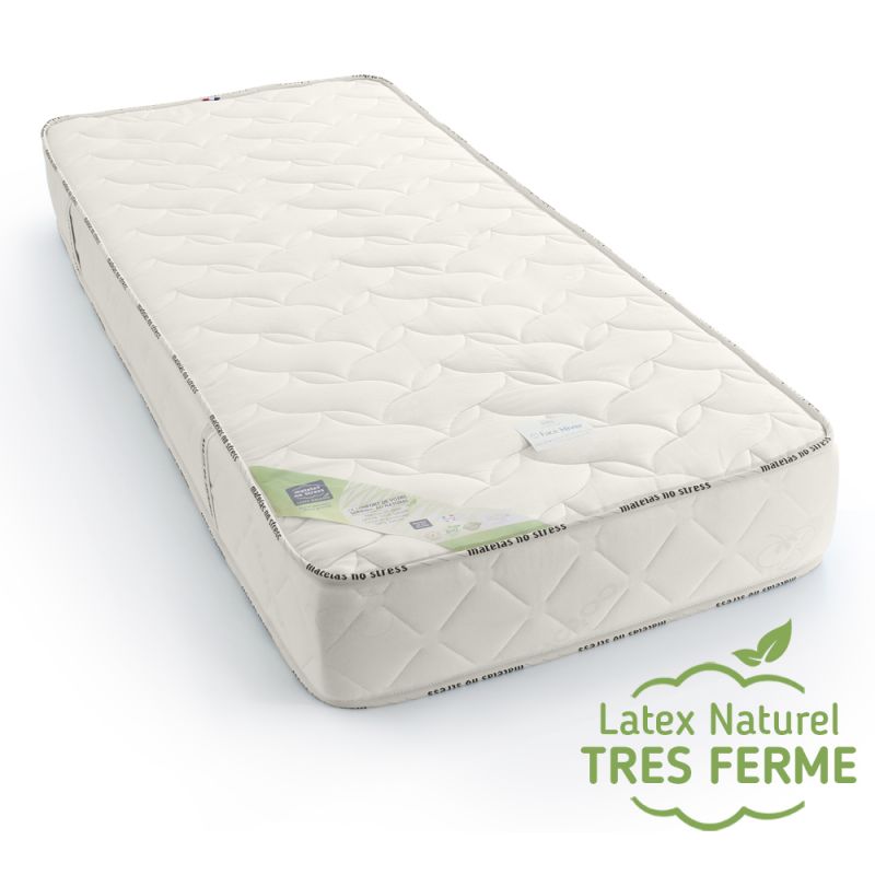 Matelas eco conçu Polylatex recyclé très ferme 80 kg - 90 x 190