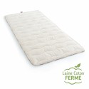 Sur-matelas naturel BIO, en pure laine vierge 120x200