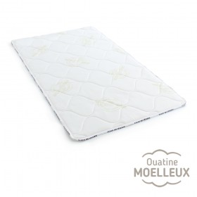 Surmatelas 120x200, confort moelleux et anti-acarien