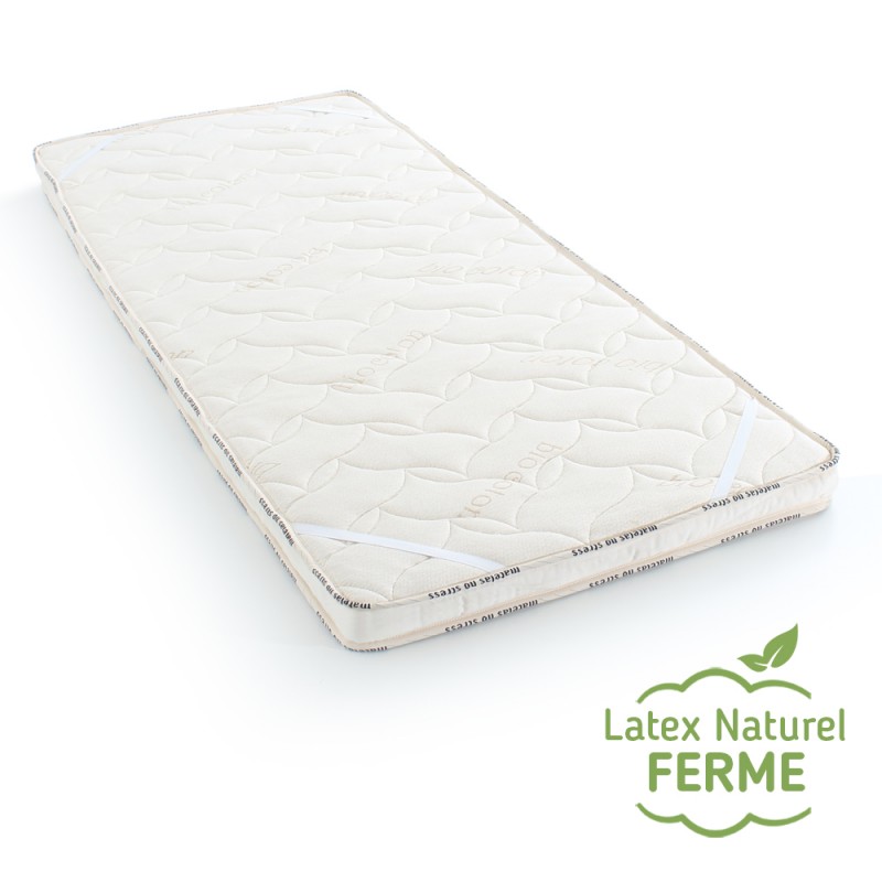 Sur matelas en Latex, 120X190 en laine et coton naturel