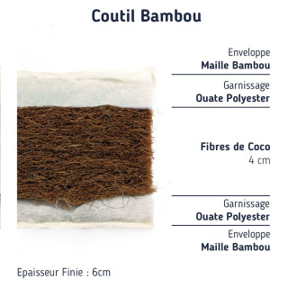 Surmatelas ferme en fibre de coco