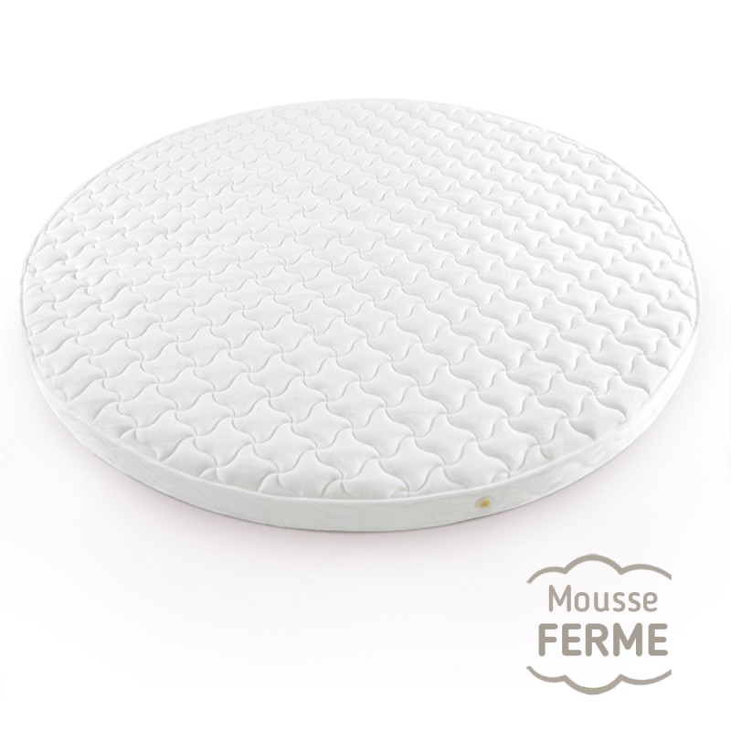 Matelas rond en mousse hr35 pas cher, de  2m à 2m40 de diamètre