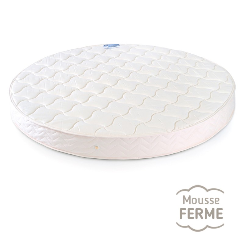 Matelas rond de 2m à 2m40 (200x200, 210, 215, 220x220, 230cm et 240 cm)