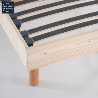 Sommier à lattes bébé en bois hêtre fabriqué en France