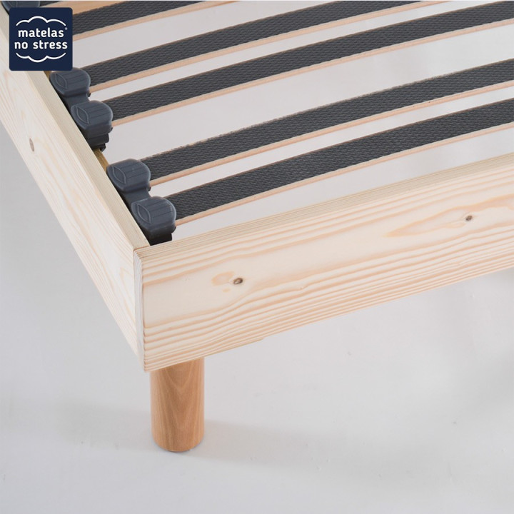 Sommier à lattes bébé en bois hêtre fabriqué en France