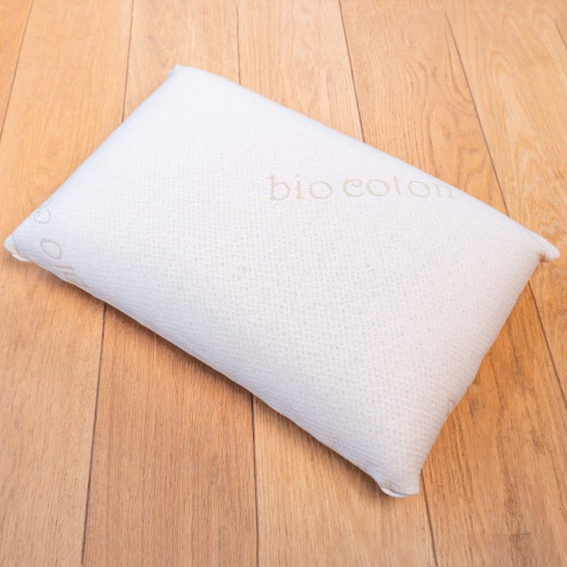 Housse zippée pour oreiller naturel en coton bio