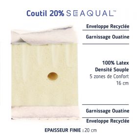 Matelas 140x190 latex souple - literie engagée