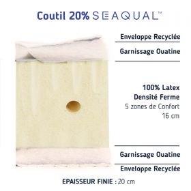 Matelas latex ferme avec Seaqual® literie engagée