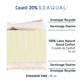 Matelas 100 % latex naturel ferme literie engagée avec Seaqual®