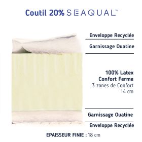 Matelas latex confort ferme présentation de sa coupe literie engagée