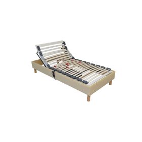 sommier pieds et tete relevable tissu déco chambre