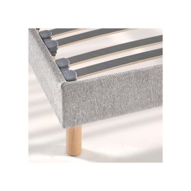 Sommier lit électrique gris clair, Relaxation et Déco tissu - 4 coloris