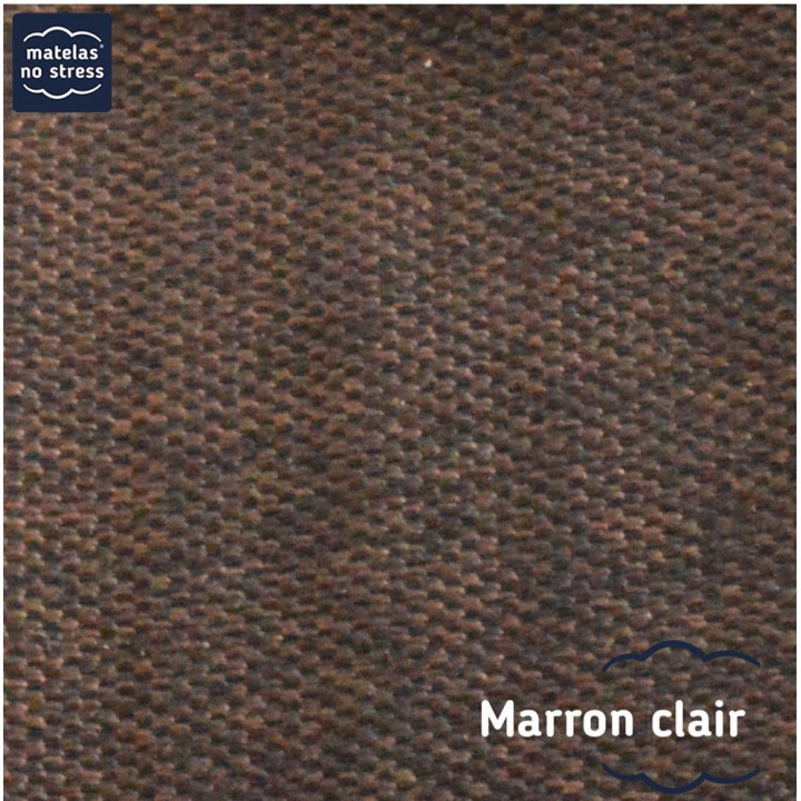 Sommier lit électrique, marron clair tissu